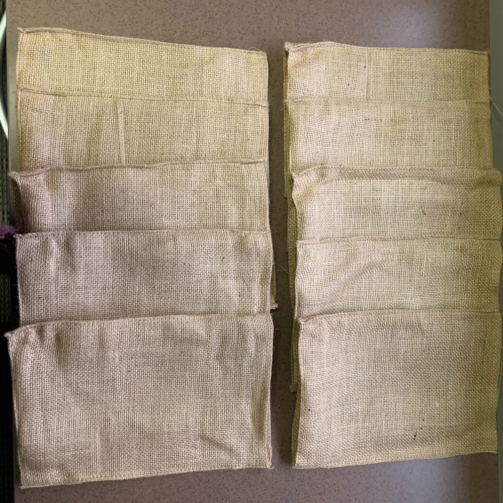 Burlap bags 7 x 10 - 10 count